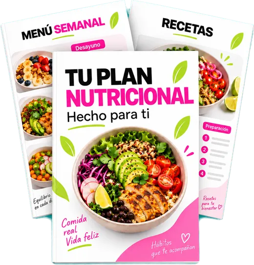 Plan nutricional, menú semanal y recetas que recibes